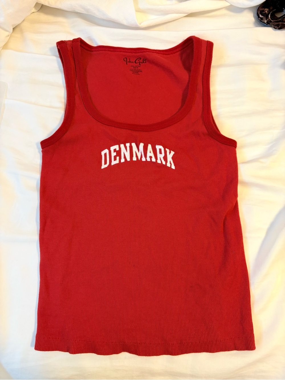 Brandy Melville Red Denmark Ribbed Tank
